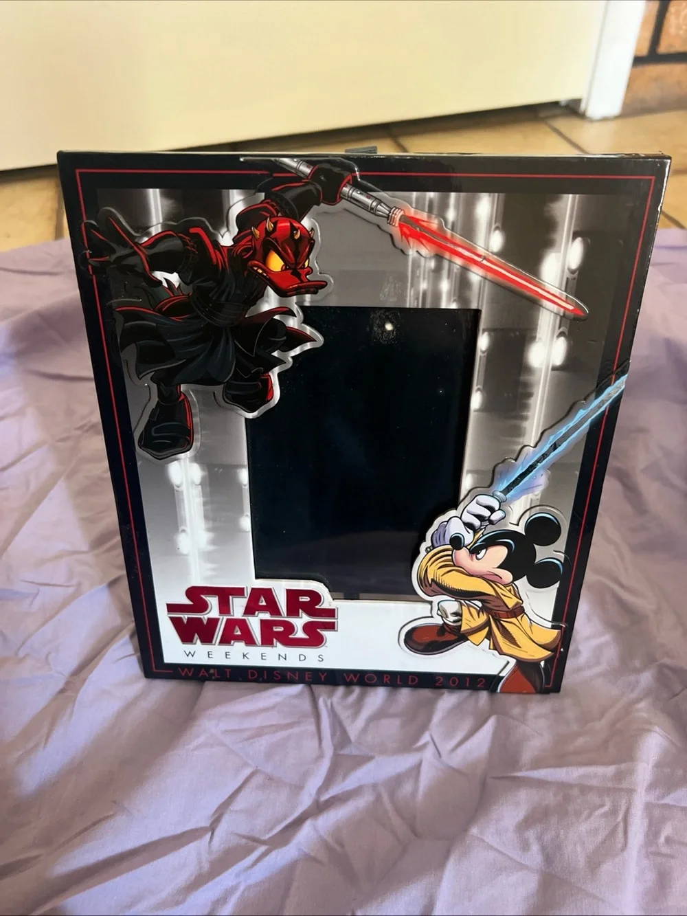 2012 Star Wars Weekends Frame for 4x6 Photos Darth Maul Donald Jedi Mickey RARE